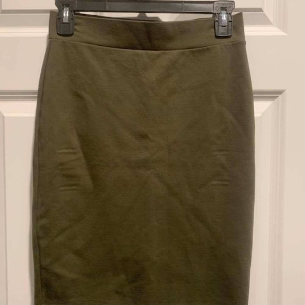 Olive Green Charlotte Russe pencil skirt size M